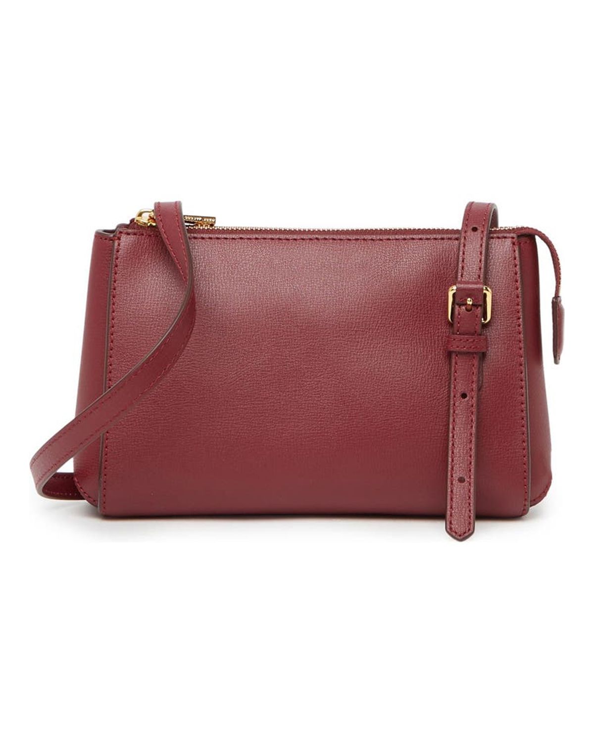 Women’s Inside Zip Wall Pocket Genuine Leather Crossbody Bag by BUNERI