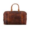 Vintage Brown Leather Luggage Bag - Image 6