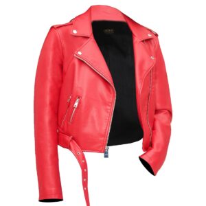 Jolie Short Biker Leather Jacket