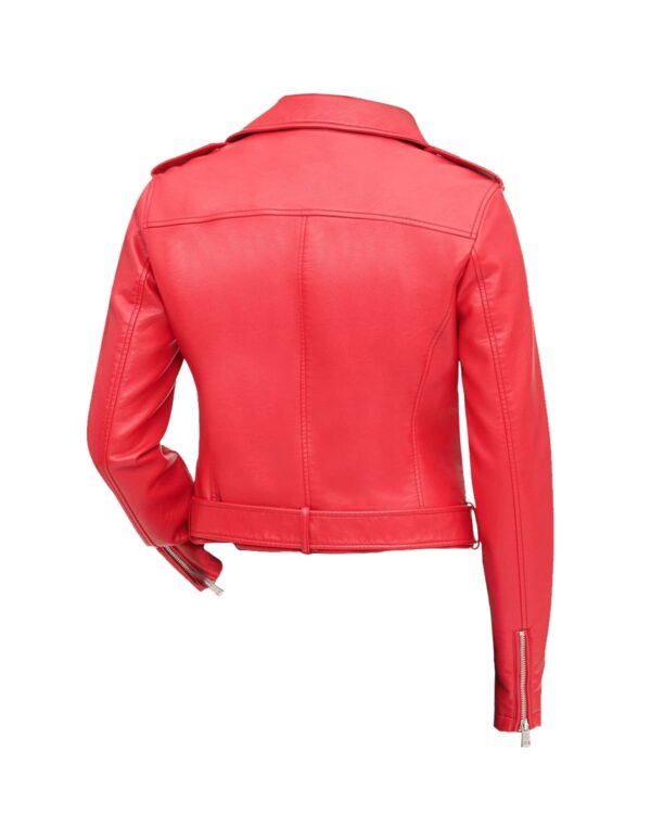 Jolie Short Biker Leather Jacket - Image 3