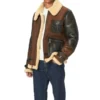 Men’s  Astell Shearling-Lined Leather Jacket - Image 5
