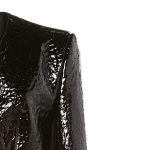 Women Exotic Cropped Vegan Leather Top