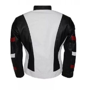 Classic Vintage White Mens Leather Jacket