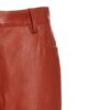 Cindy Straight Cut Rust Sheepksin Leather Pants - Image 4