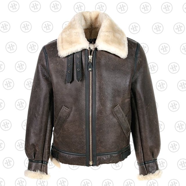 Classic B-3 Sheepskin Leather Bomber Jacket