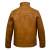 Classic Sheepskin Mens Leather Trucker Jacket - Image 5