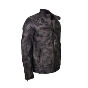 Men David Biker Sheepskin Leather Jacket