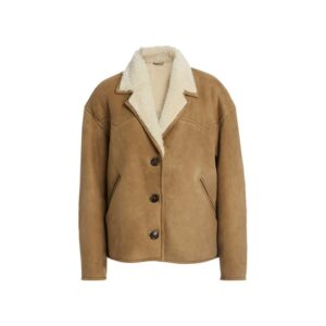 Women Étoile Leather Suede with Shearling Coat