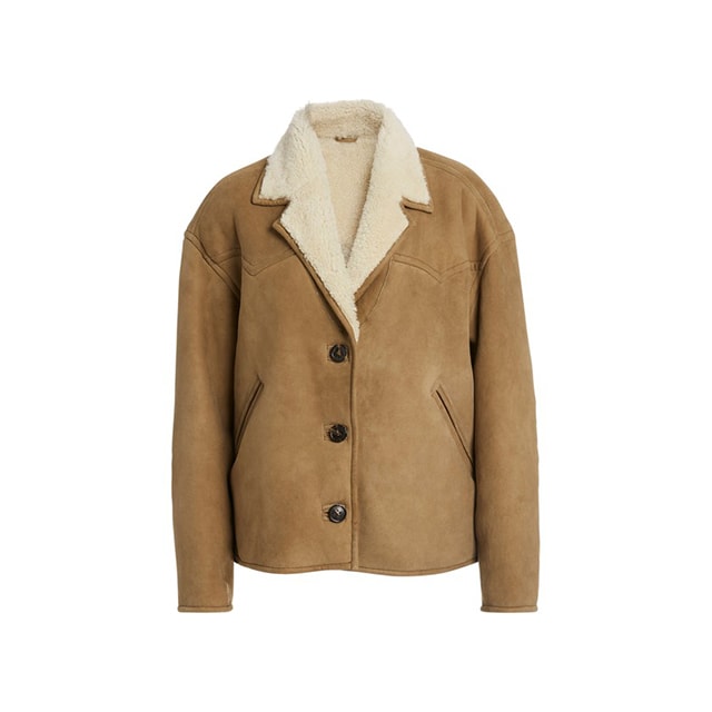 Women’s Étoile Leather Suede with Shearling Coat