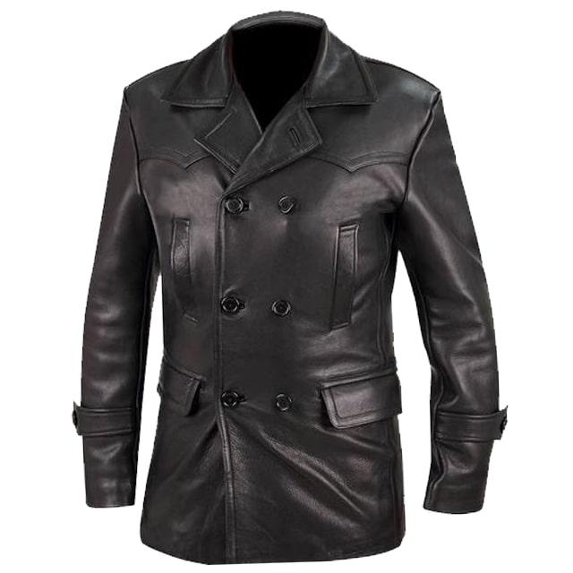 German U–Boat Officer Black Leather Jacket