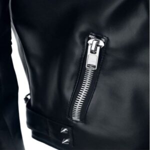 Men’s Black Studded Biker Leather Jacket