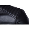 Mens Casual Slim Fit Lambskin Leather Biker Jacket - Image 7