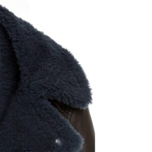 Women Leather Velocite Oversized Shearling Jacket