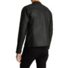 Men Black Keith Leather Café Racer Jacket - Image 4