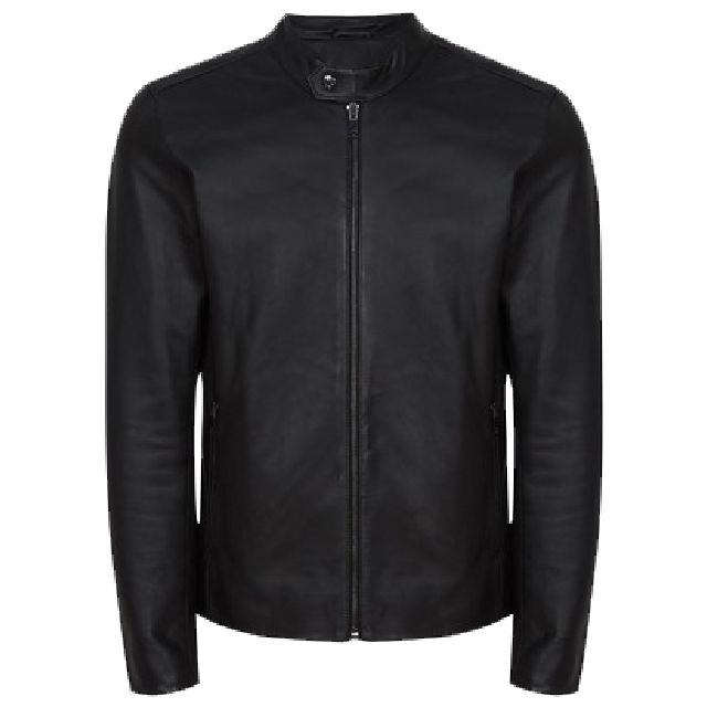 Men’s Black Keith Leather Café Racer Jacket