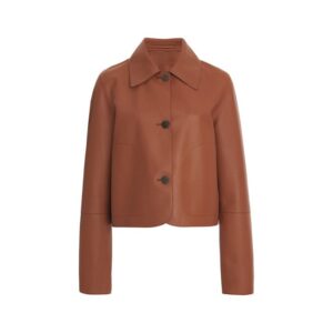 Rust Brown Classic Waxed Leather Jacket