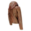 Sasha Womens Brown Hooded Leather Jacket - Image 8
