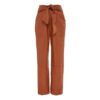 Women Stylish Genuine Leather Tie Knot on Waist Pants