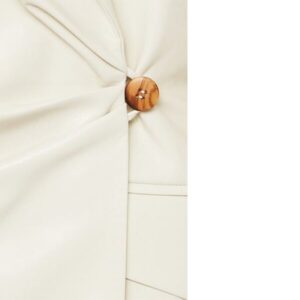 Women Blair Ruched Leather Blazer