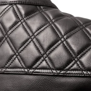 Men Quilted Leather Jacket