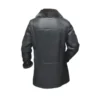 Black Traditional Real Leather Winter Coat men - Image 2