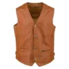 Men’s Traditional Leather Vest - Image 2