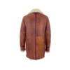 Double Breasted B3 Bomber Distressed Shearling Coat - Image 3