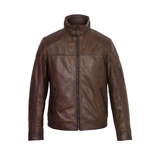 Double Shaded Waxed Mens Leather Jacket