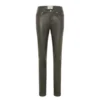 Men’s Black Skin Fit Leather Pants - Image 2
