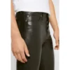 Men’s Black Skin Fit Leather Pants - Image 6