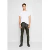 Men’s Black Skin Fit Leather Pants - Image 5