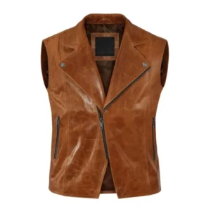 Men’s Distressed Leather Vest