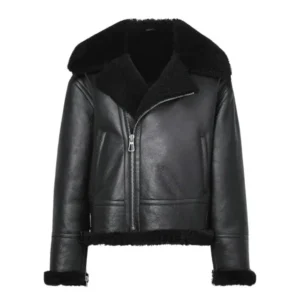 Women Shearling Lined Leather Jacket