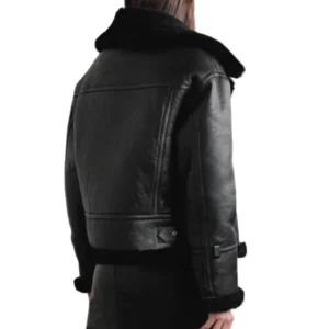 Women Shearling Lined Leather Jacket