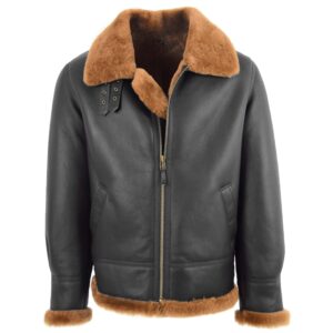 BUNERI Classic B3 Men’s Original Sheepskin Jacket Brown Ginger