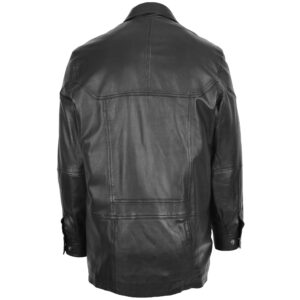 BUNERI M2 Men’s Classic Leather Winter Car Coat Black