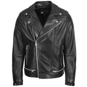 BUNERI Men’s Premium Leather Biker Brando Jacket