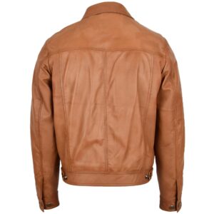 BUNERI Tan Lee Rider Casual Leather Jacket