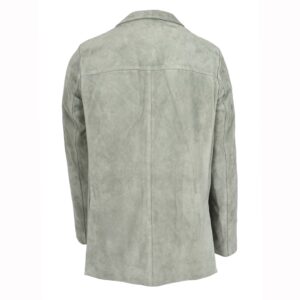 BUNERI Men’s Grey Goat Suede Blazer