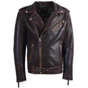 BUNERI New Zealand Leather Brando Biker Jacket