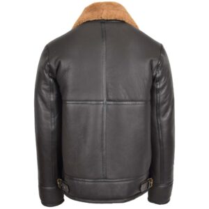 BUNERI Brown Ginger Top Gun Style Sheepskin Jacket