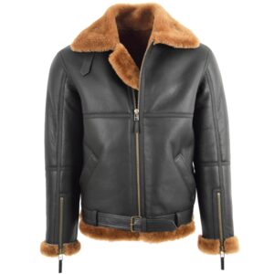 BUNERI Brown Ginger Original RAF Flying Sheepskin Jacket
