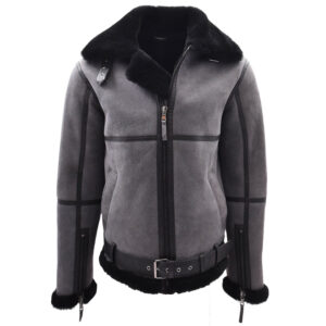 BUNERI Men’s Original RAF Flying Sheepskin Leather Jacket