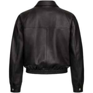 BUNERI Men’s Zipple Leather Jacket Black
