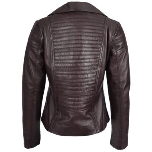 BUNERI Premium Brown Real Leather Biker Jacket