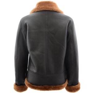 BUNERI Women’s Sheepskin B3 Jacket with Detachable Hood