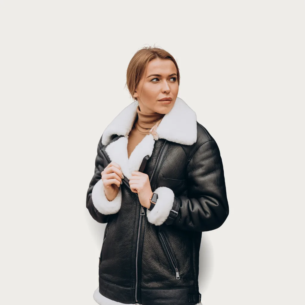 Women's Real Leather Aviator Pilot Jackets Buneri Europe